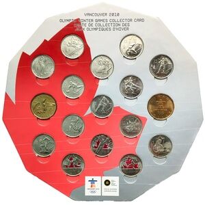 Complete Vancouver 2010 Canadian Olympic Coin Set